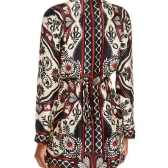 NWOT Farm Rio Passion Scarf Wrap Mini Dress XXS $215 - Picture 9 of 15